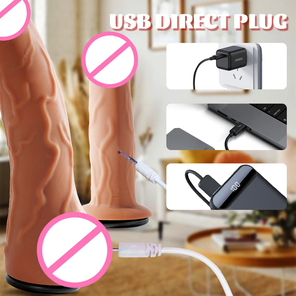 Arnés Vibrador Telescópico Realista Ergonómico para Placer Adulto