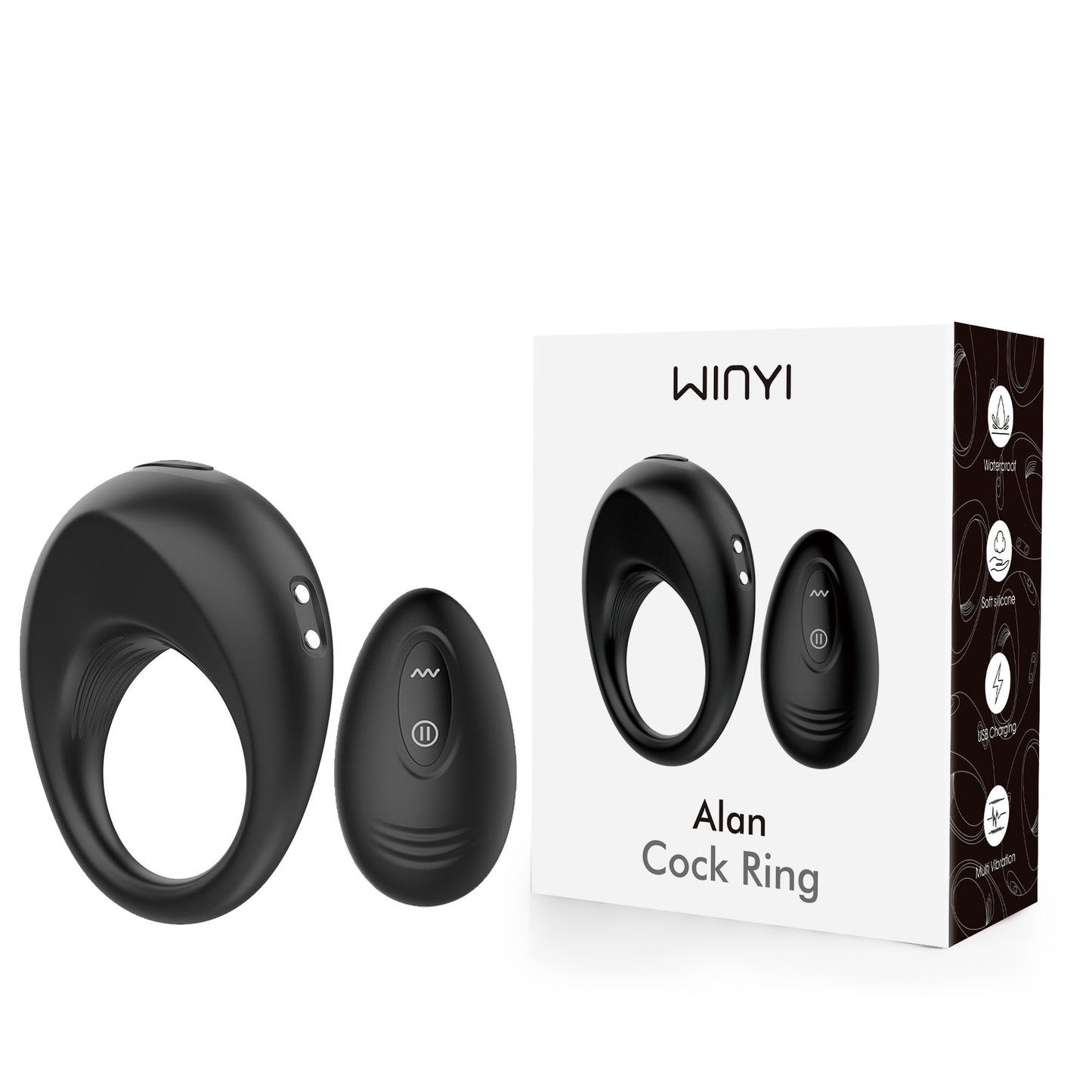 Anillo Vibrador Retardante Winyi con Control Remoto - 10 Modos