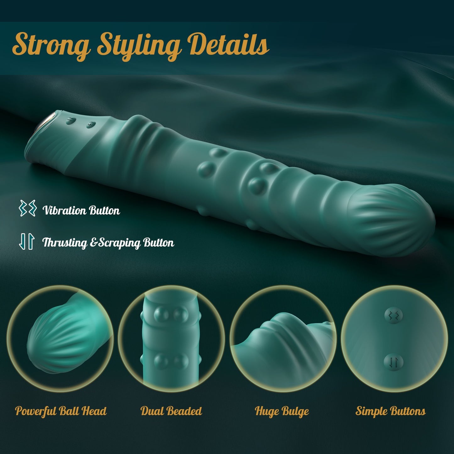 Vibrador Femenino Automático: Placer Telescópico con Empuje y Rotación