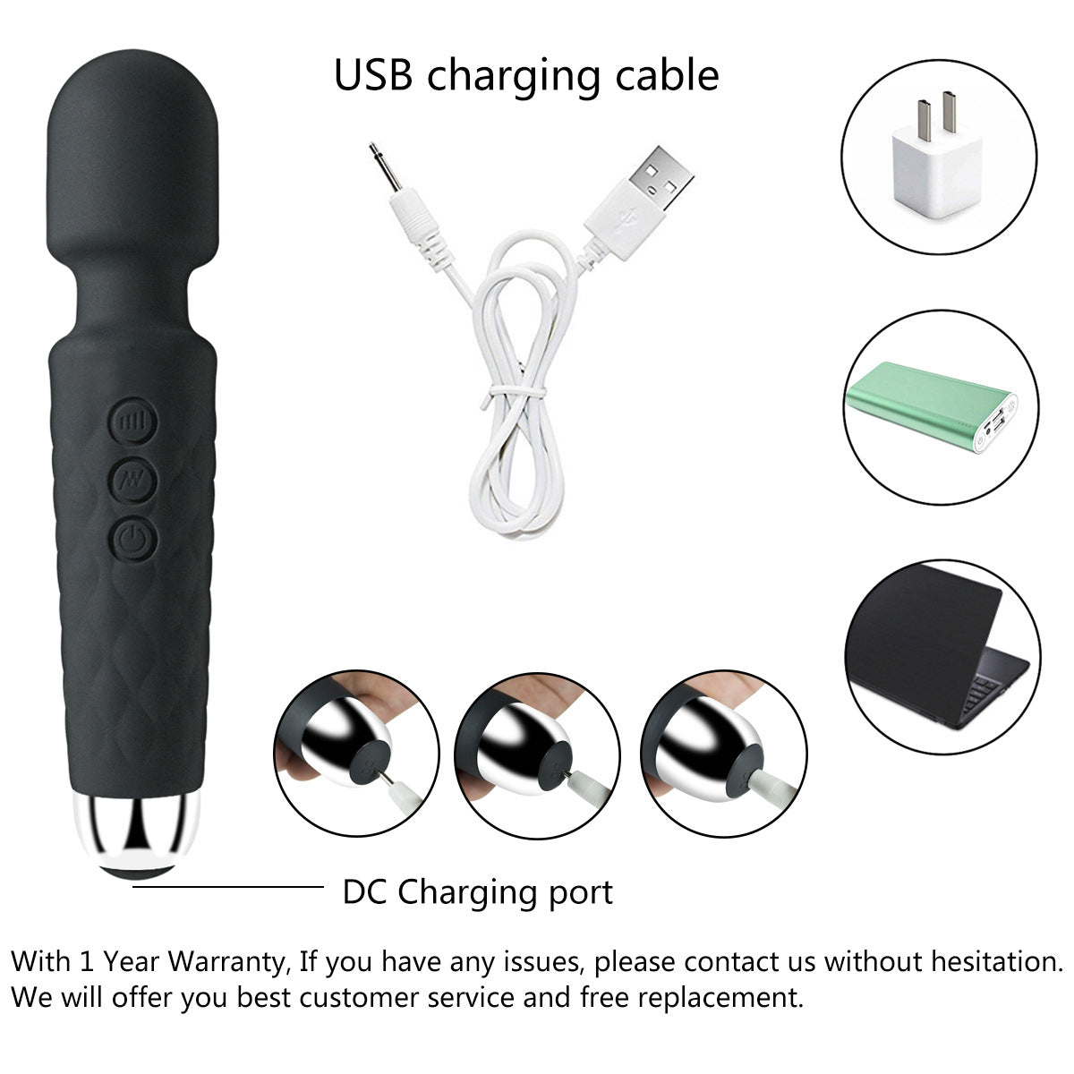 Vibrador Premium Recargable USB: Placer Intenso con 20 Modos