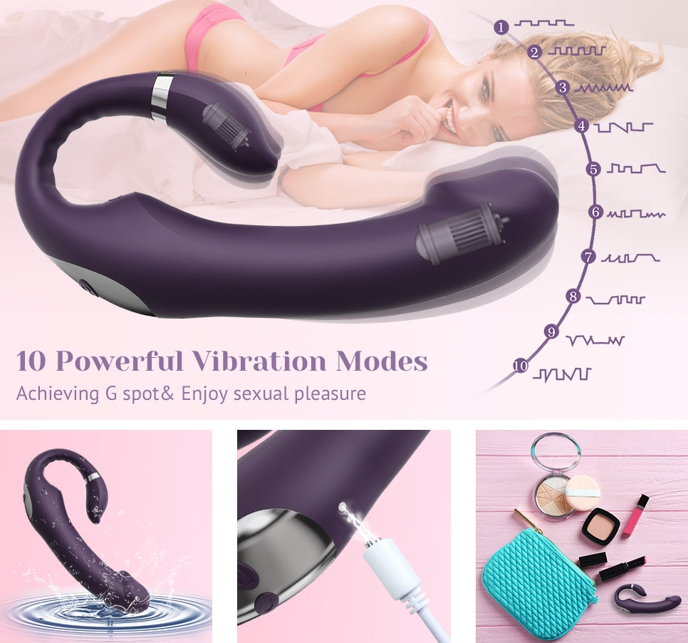 Placer Dual: Vibrador Conejo de Silicona con Estimulación G-Spot y Clítoris Recargable USB