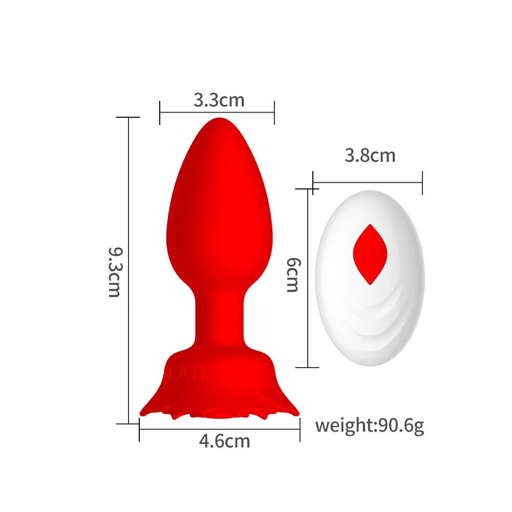 Plug Anal Vibrador Rosa con Control APP - Placer Intenso