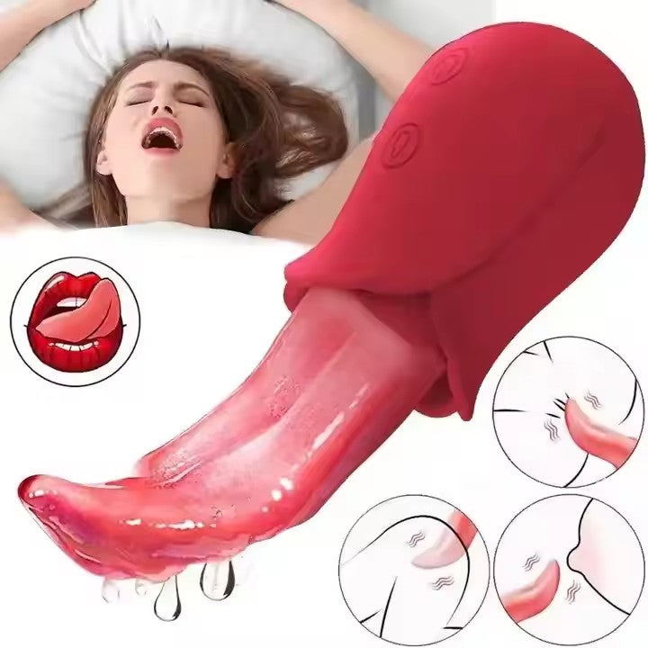 Vibrador Estimulador de Lengua Realista para Mujeres