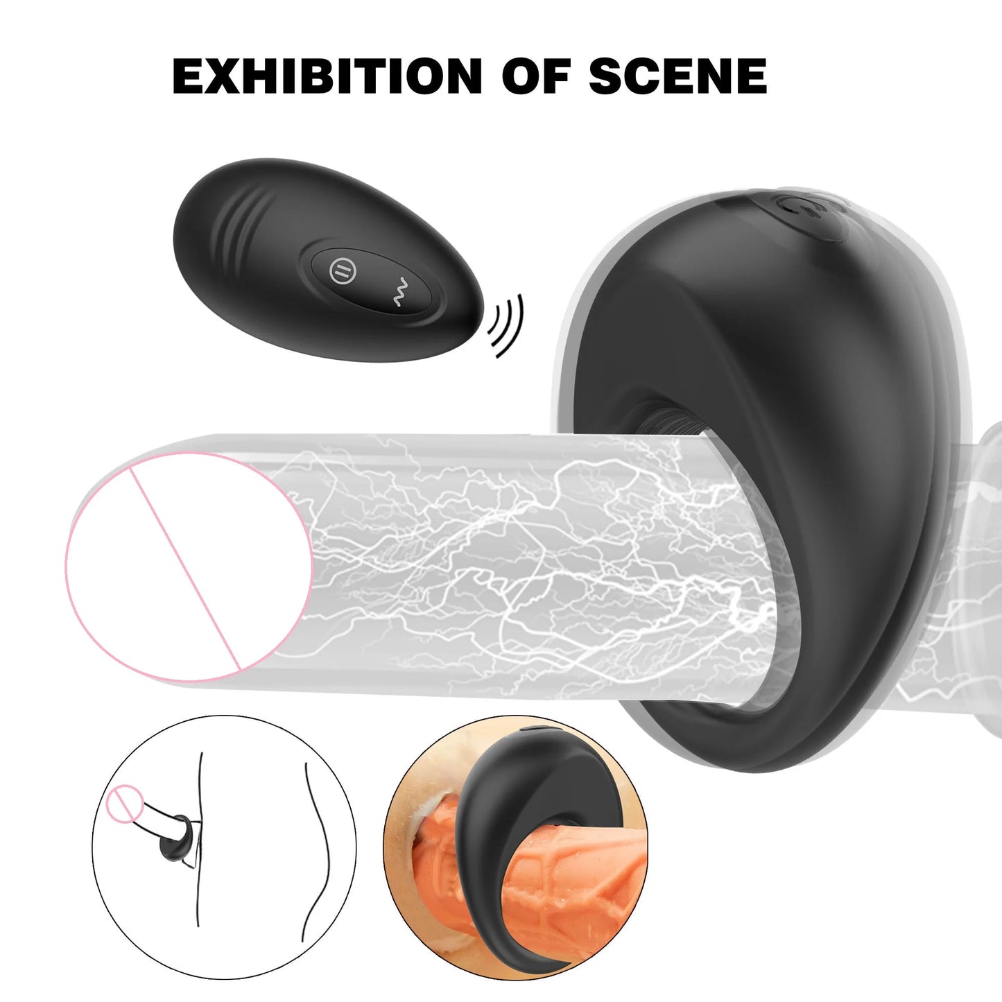Anillo Vibrador Retardante Winyi con Control Remoto - 10 Modos