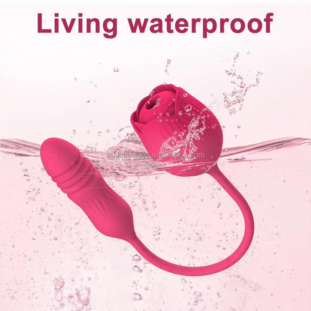 Vibrador Rosa con Succión y Vibración para Mujeres