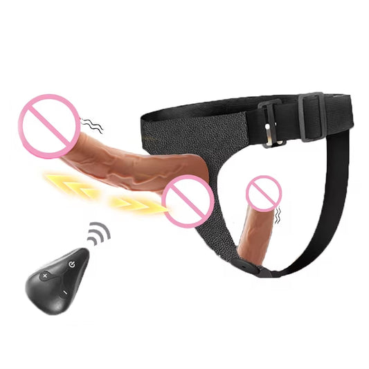 Arnés Vibrador Telescópico Realista Ergonómico para Placer Adulto