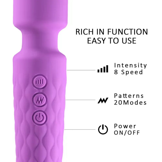Vibrador Premium Recargable USB: Placer Intenso con 20 Modos