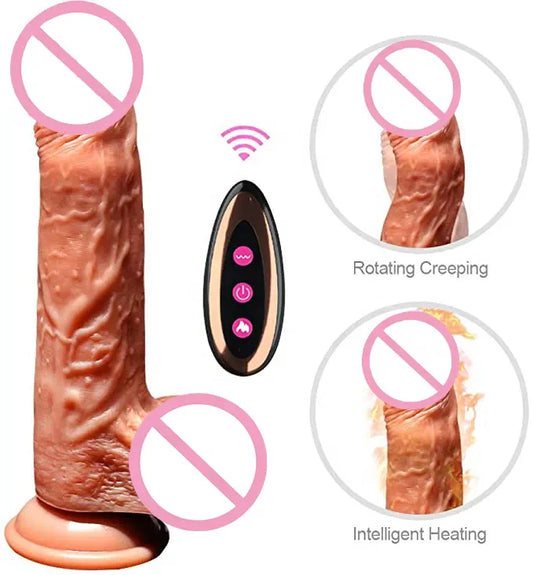Estimulador Sexual Realista Vibratorio y Retráctil