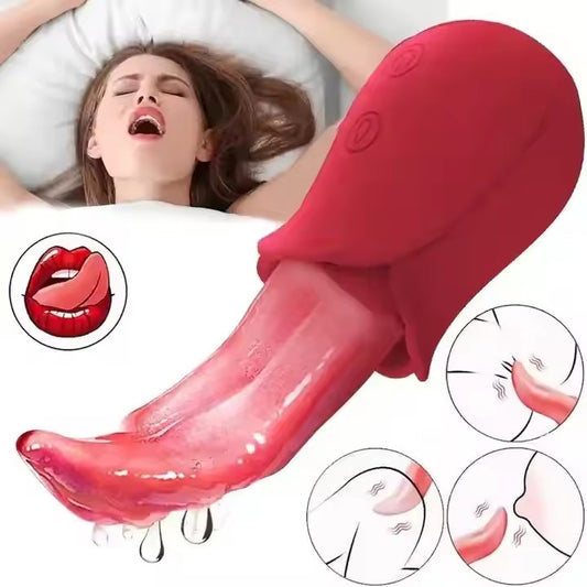 Vibrador Estimulador de Lengua Realista para Mujeres