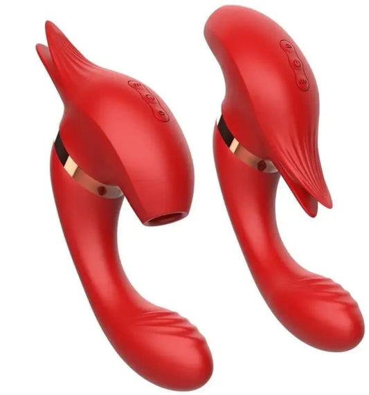 Vibrador Rotatorio Recargable USB para Estimulación Íntima Femenina con 10 Velocidades y Triple Acción