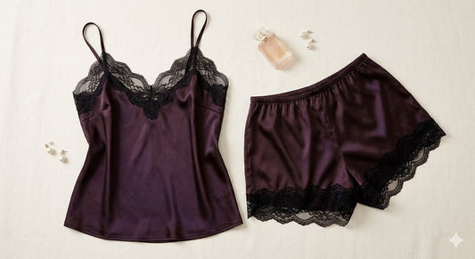Pijama Corto con Encaje - Set de Camisolín y Short